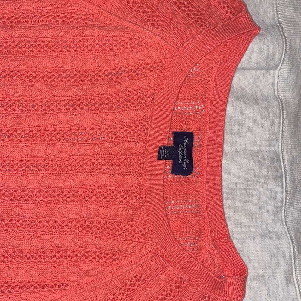 American Eagle Outfitters pink/orange sweater, size L